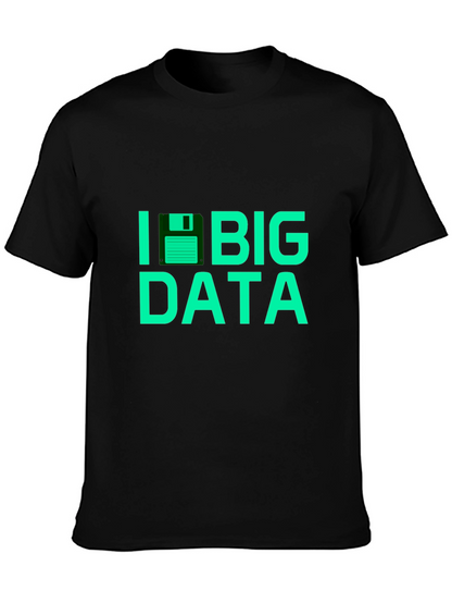 I Floppy Disk Big Data Tee - Black T-Shirt