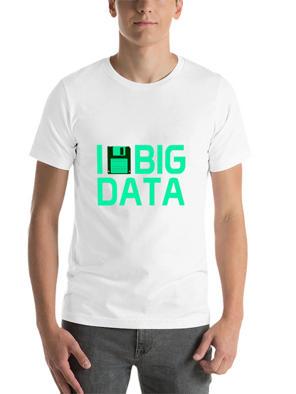 I Floppy Disk Big Data Tee - Black T-Shirt
