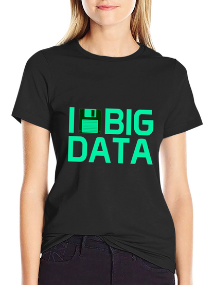 I Floppy Disk Big Data Tee - Black T-Shirt
