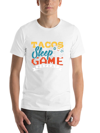 Tacos Sleep Game Repeat Graphic Tee