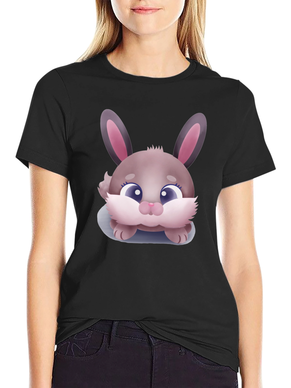 Cute Bunny Graphic T-Shirt