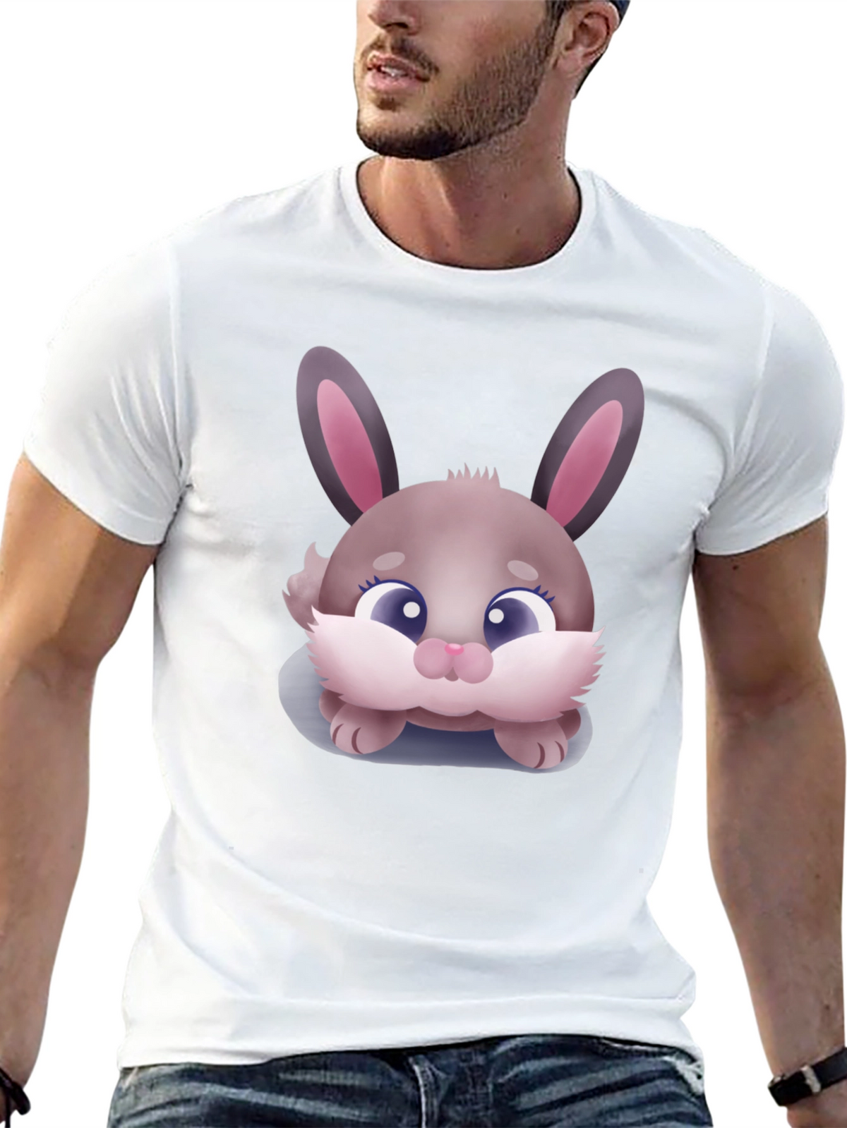 Cute Bunny Graphic T-Shirt