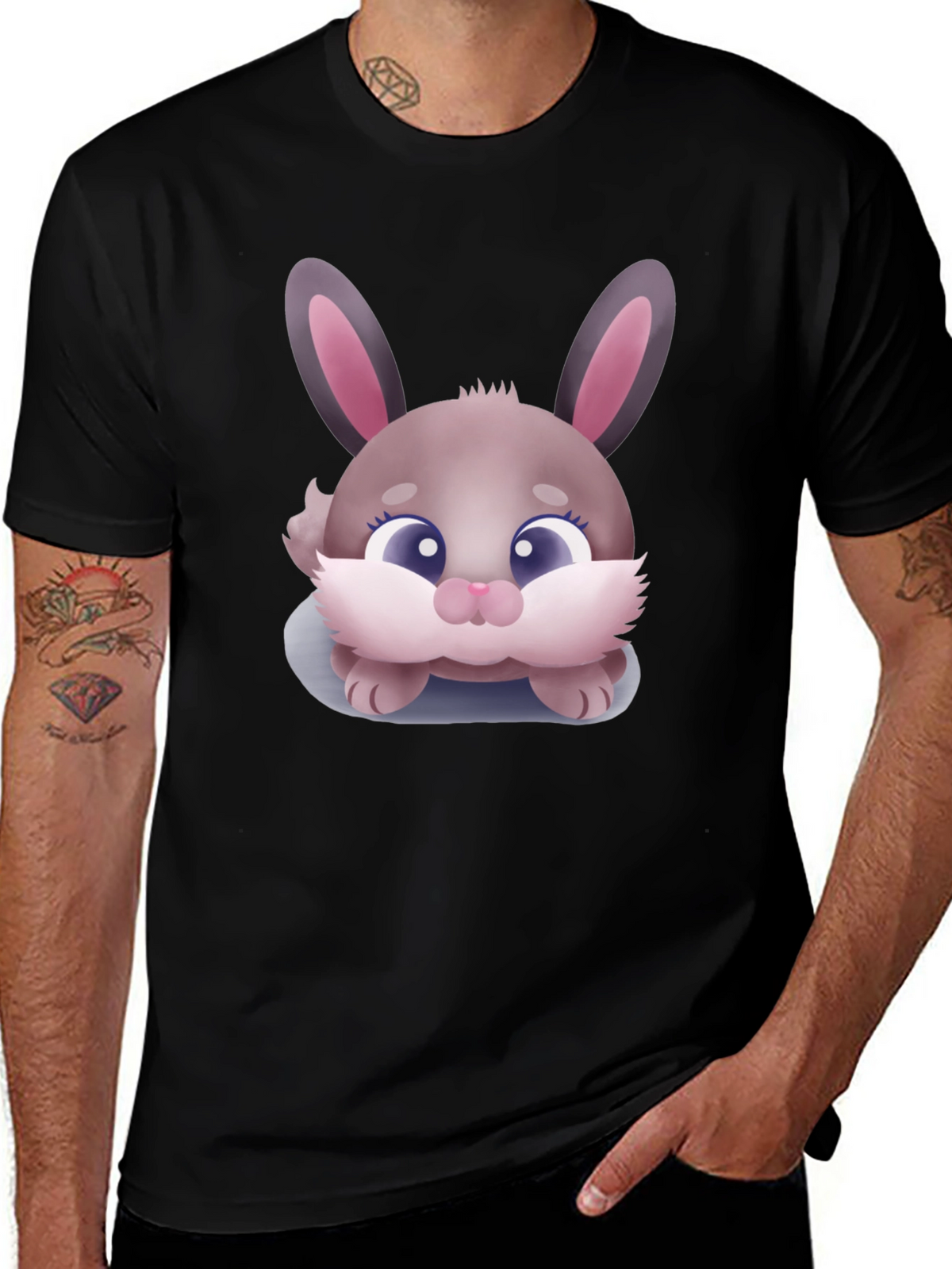 Cute Bunny Graphic T-Shirt