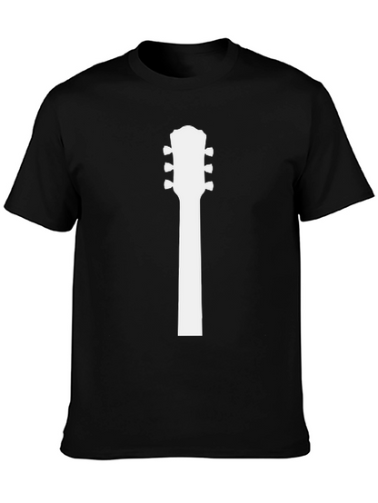 Guitar Headstock T-Shirt - Musicians Black Tee