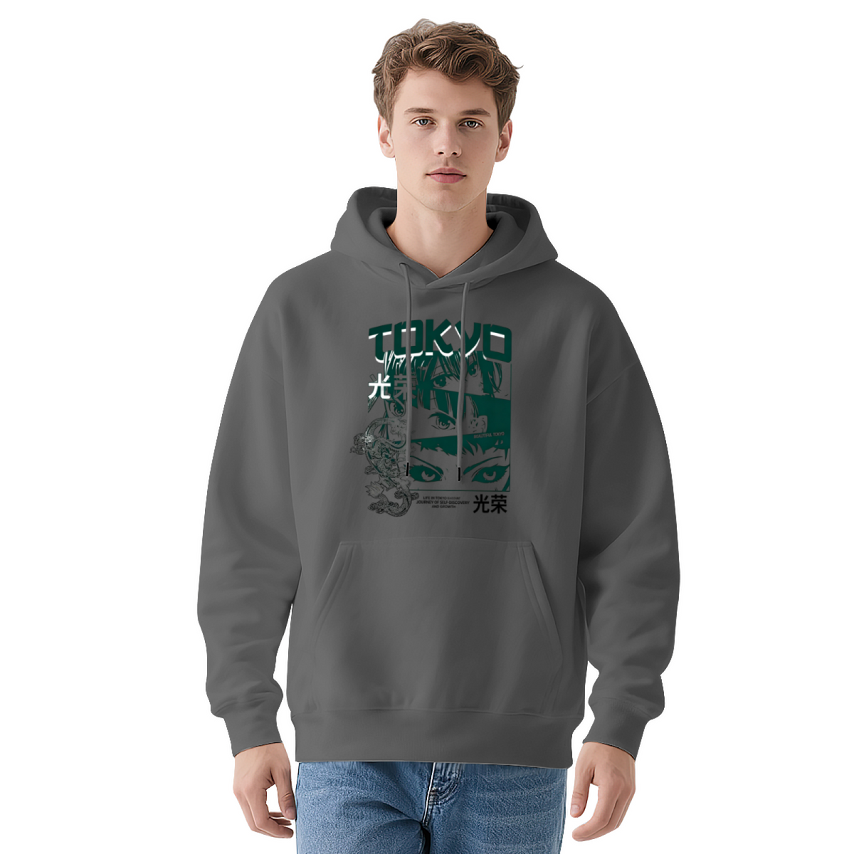 Tokyo Anime Aesthetic Cool Graphic Casual Hoodie