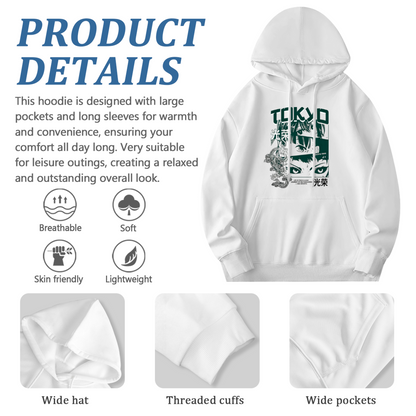 Tokyo Anime Aesthetic Cool Graphic Casual Hoodie