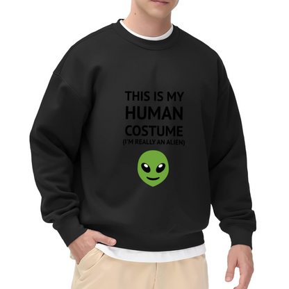 This Is My Human Costume Alien Funny Crewneck Sweatshirt