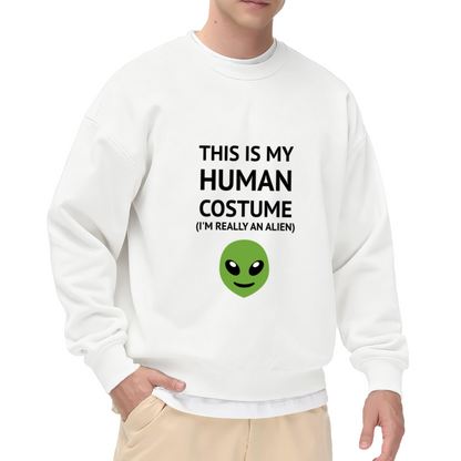 This Is My Human Costume Alien Funny Crewneck Sweatshirt