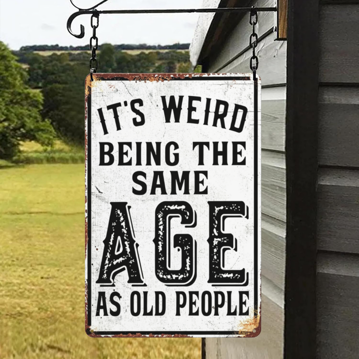 German Fun Life No Need For Meaning Vintage Metal Tin Sign Lighthearted Wall Decor