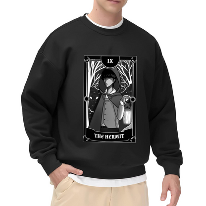 Anime The Hermit IX Tarot Card Graphic Crewneck Sweatshirt