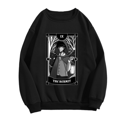 Anime The Hermit IX Tarot Card Graphic Crewneck Sweatshirt