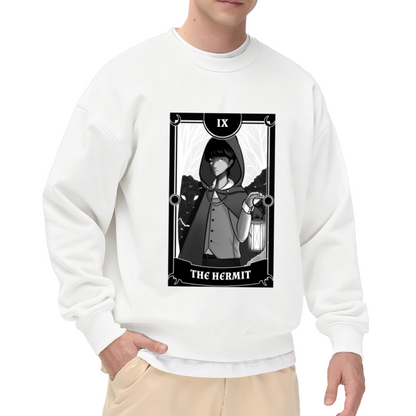 Anime The Hermit IX Tarot Card Graphic Crewneck Sweatshirt