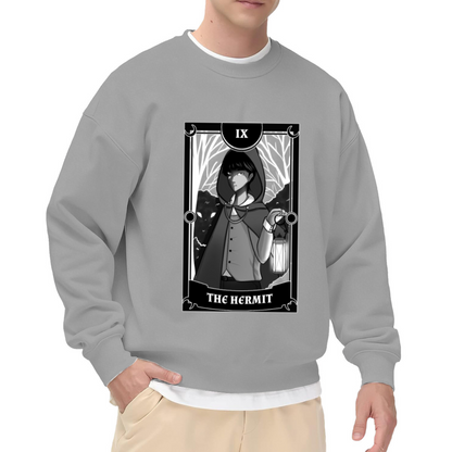 Anime The Hermit IX Tarot Card Graphic Crewneck Sweatshirt