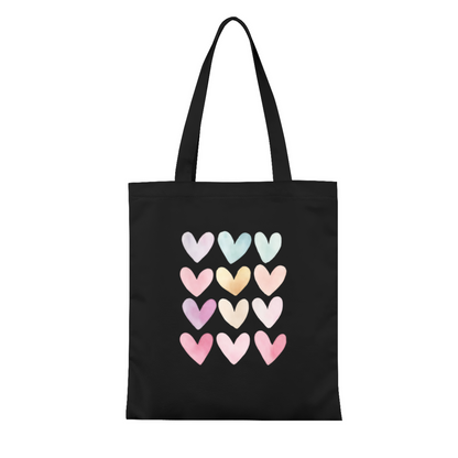 Pastel Watercolor Floral Canvas Bag | Lightweight Sweet Girl Commute Handbag