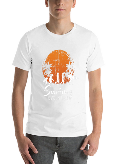 Surfing Evolution Black Graphic Tee