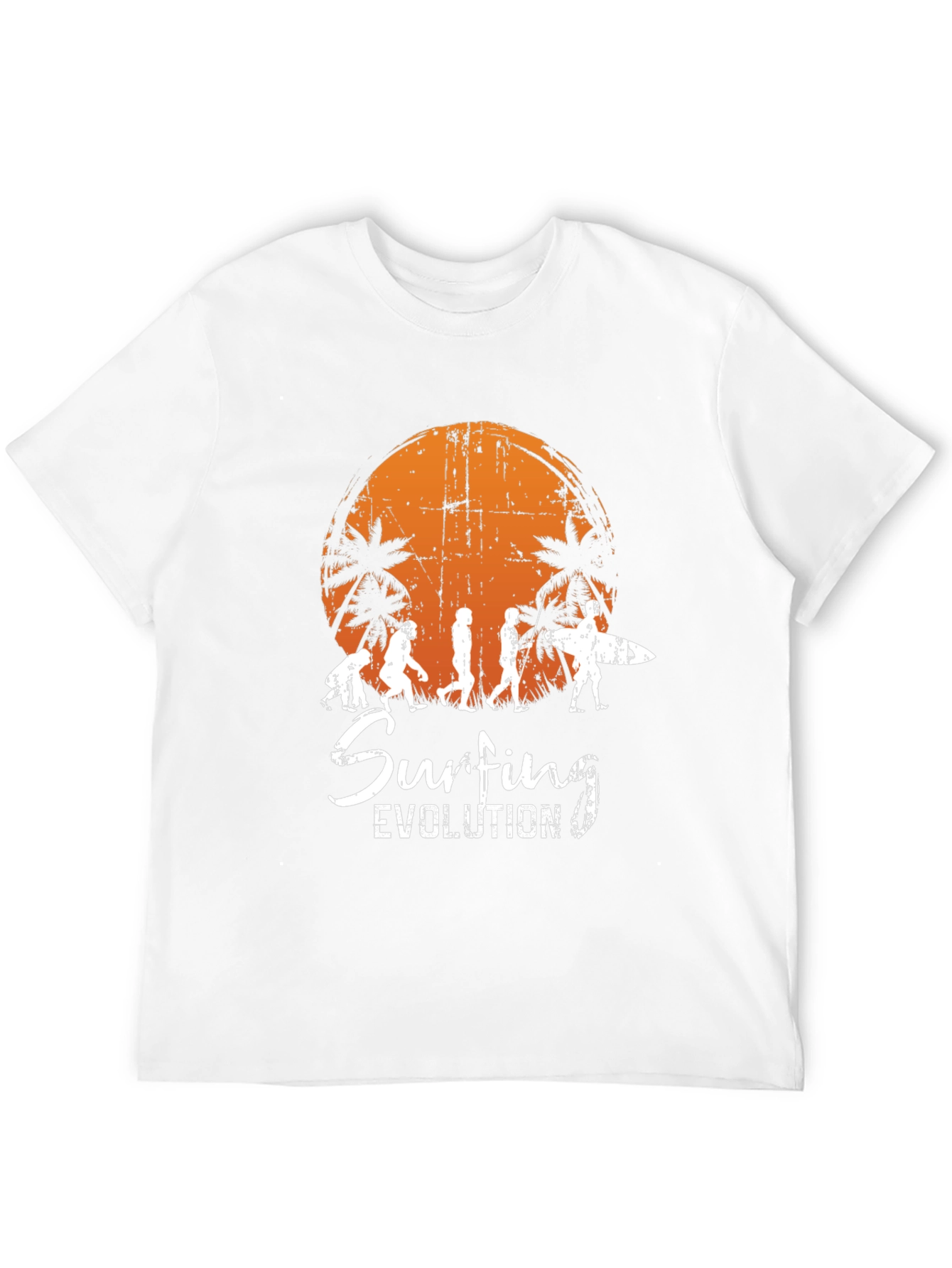 Surfing Evolution Black Graphic Tee