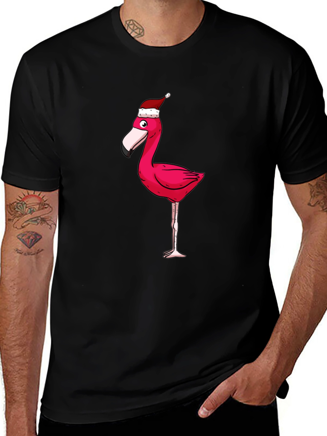 Festive Flamingo Graphic Tee