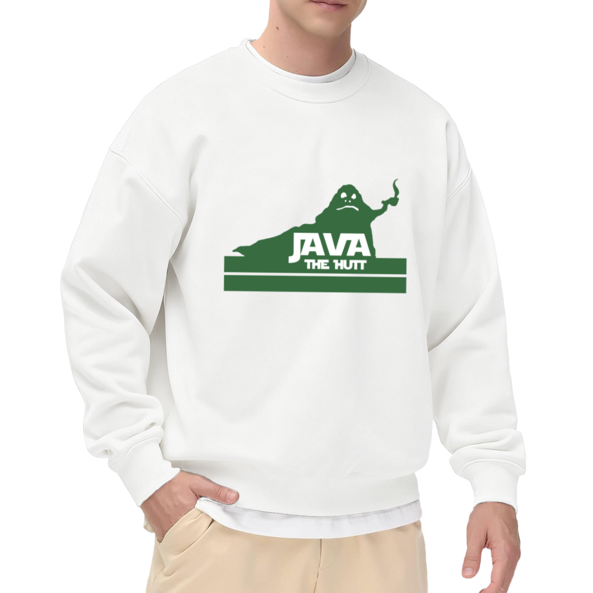 Java The Hutt Geek Pop?Culture Graphic Crewneck Sweatshirt