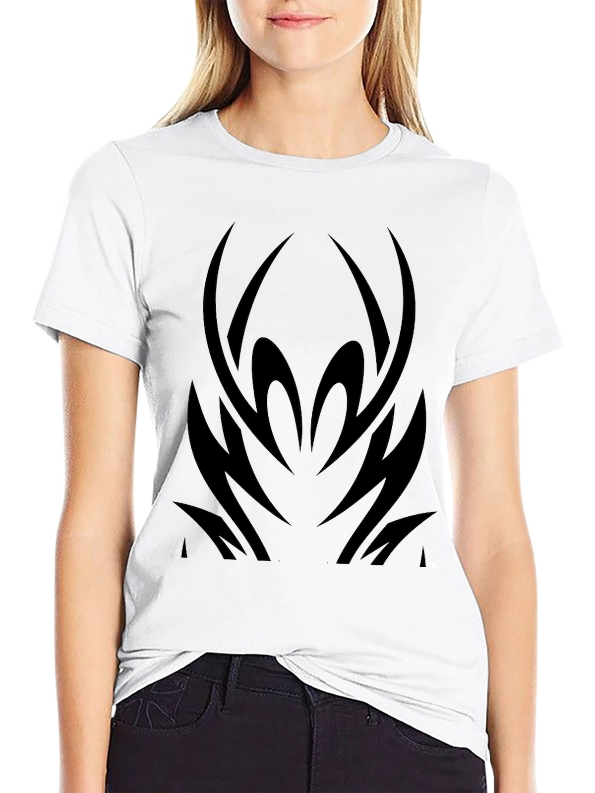 Mens Black Tribal Graphic T-Shirt