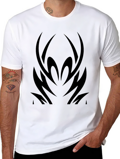 Mens Black Tribal Graphic T-Shirt