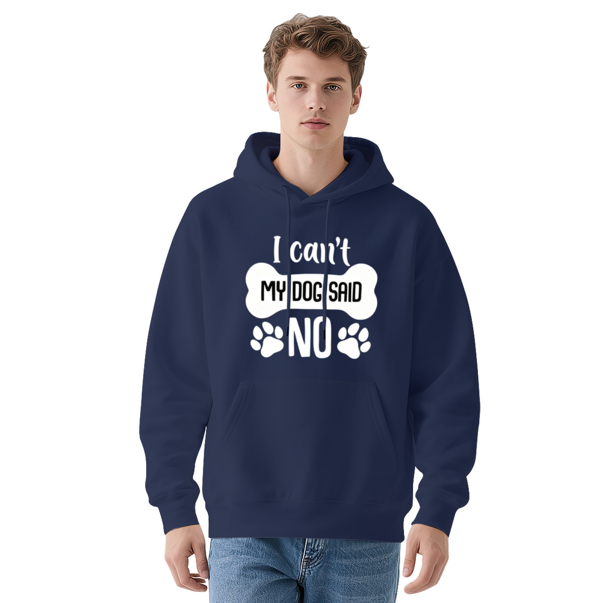 Funny Dog Bone Slogan Eye?Catching Red Hoodie