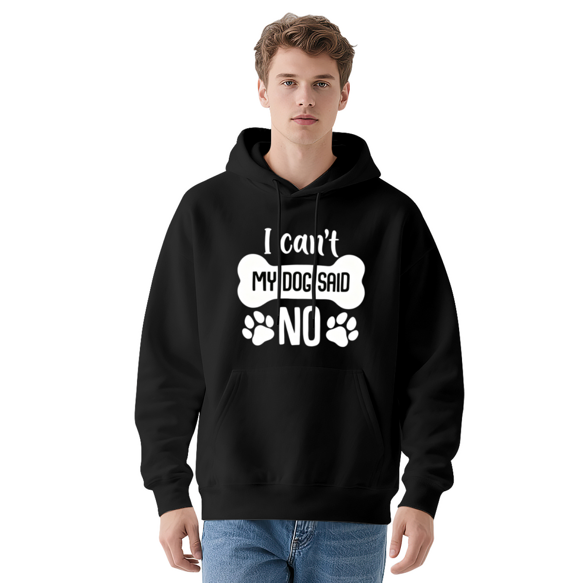 Funny Dog Bone Slogan Eye?Catching Red Hoodie