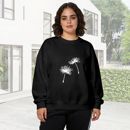 Delicate Dandelion Silhouette Simple Crewneck Sweatshirt