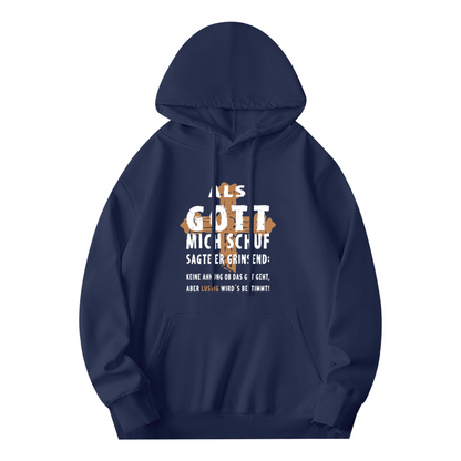 Moon Thief Psychedelic Bubble Text Fashion Navy Hoodie