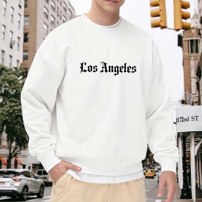 Gothic Font Los Angeles Streetwear Crewneck Sweatshirt