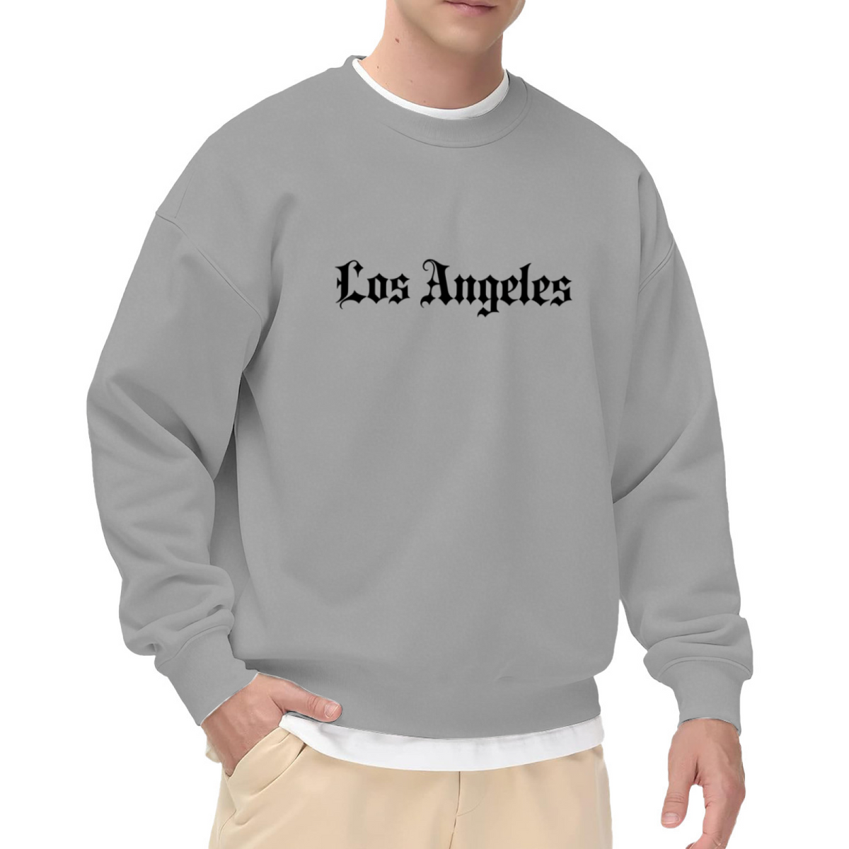Gothic Font Los Angeles Streetwear Crewneck Sweatshirt