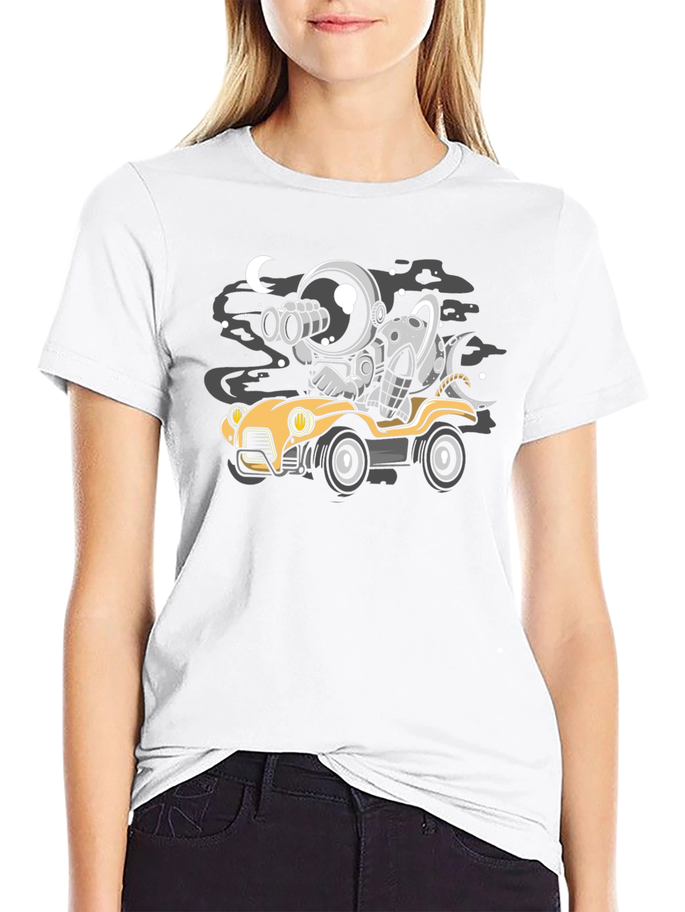 Astronaut & Moon Car T-Shirt