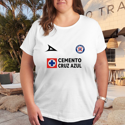 Cemento Cruz Azul Classic Retro Soccer Jersey Tee