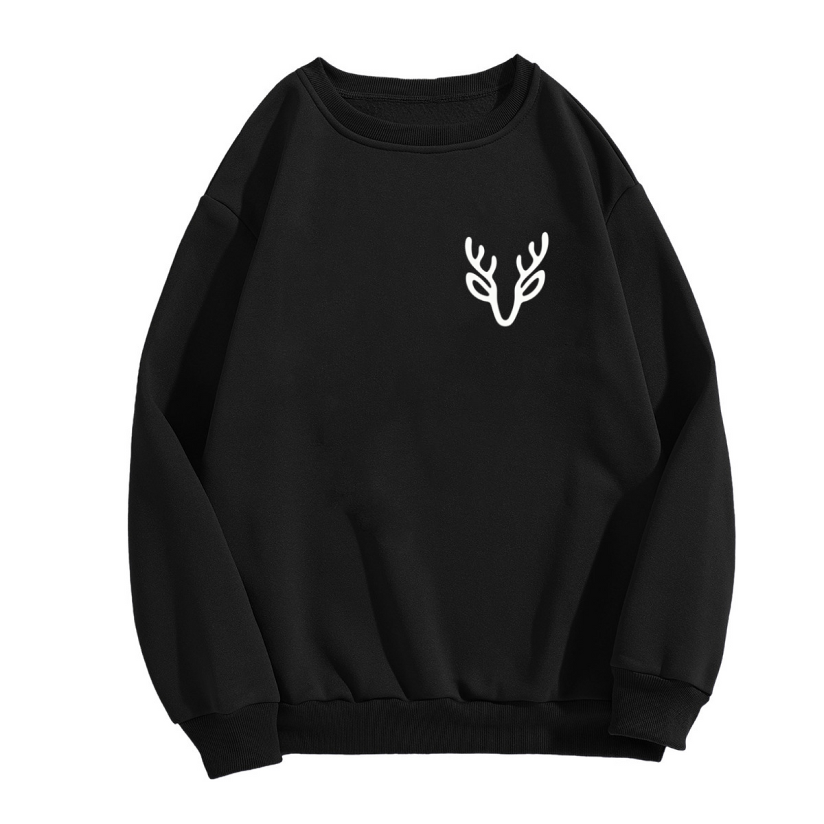Minimalist Deer Line Art Crewneck Sweatshirt