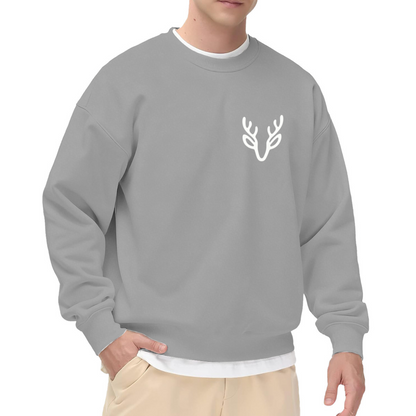 Minimalist Deer Line Art Crewneck Sweatshirt