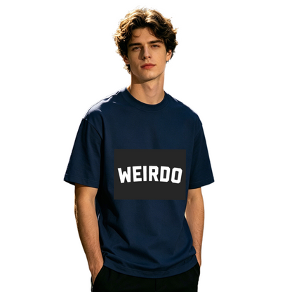 Men's Minimal Bold WEIRDO Word Streetwear Graphic Tee