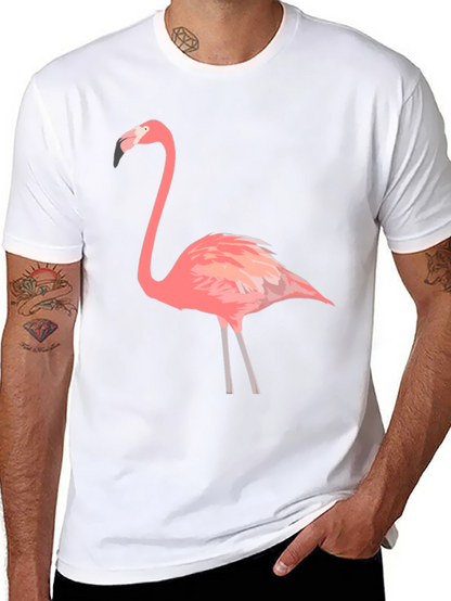 Flamingo Graphic Tee - Black Cotton T-Shirt
