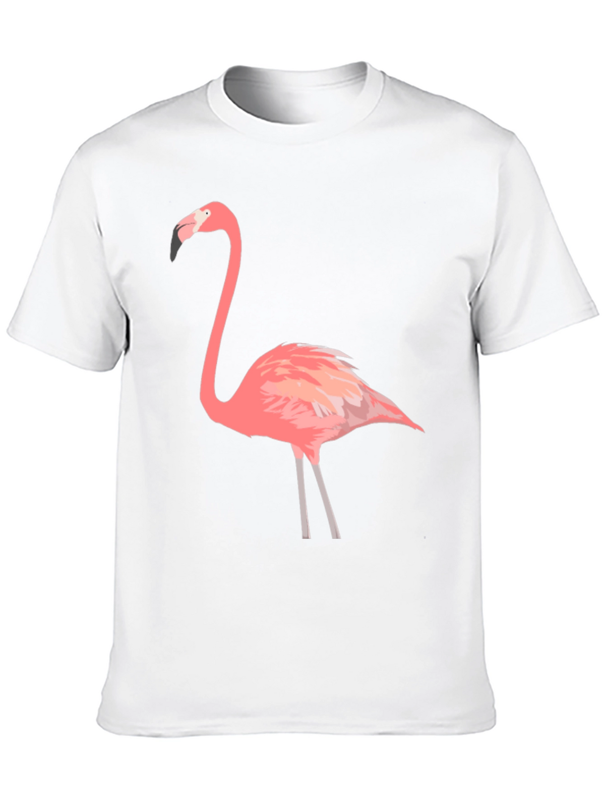Flamingo Graphic Tee - Black Cotton T-Shirt
