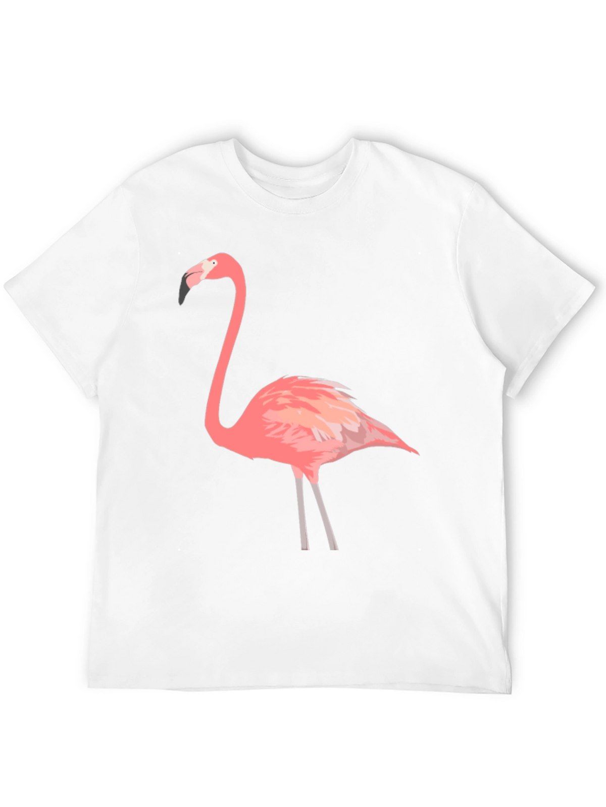 Flamingo Graphic Tee - Black Cotton T-Shirt