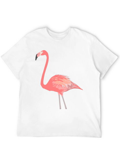Flamingo Graphic Tee - Black Cotton T-Shirt