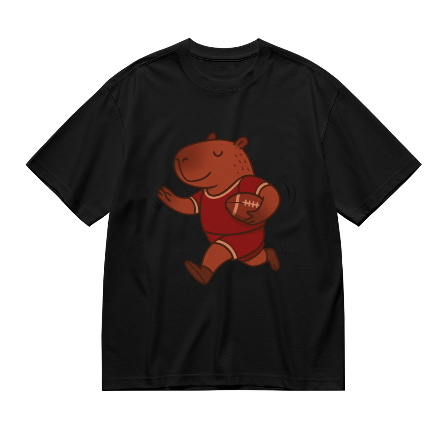Chill Capybara Football Cartoon Cute Shirt