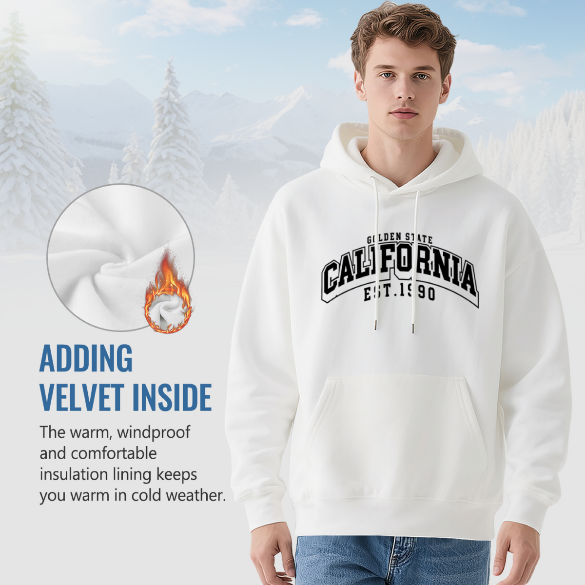 Classic California Vintage Varsity?Style Hoodie