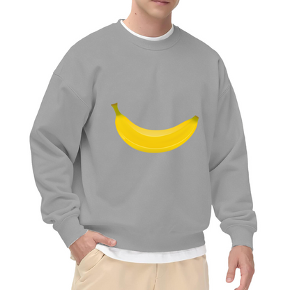 Cute Cartoon Banana Simple Print Crewneck Sweatshirt