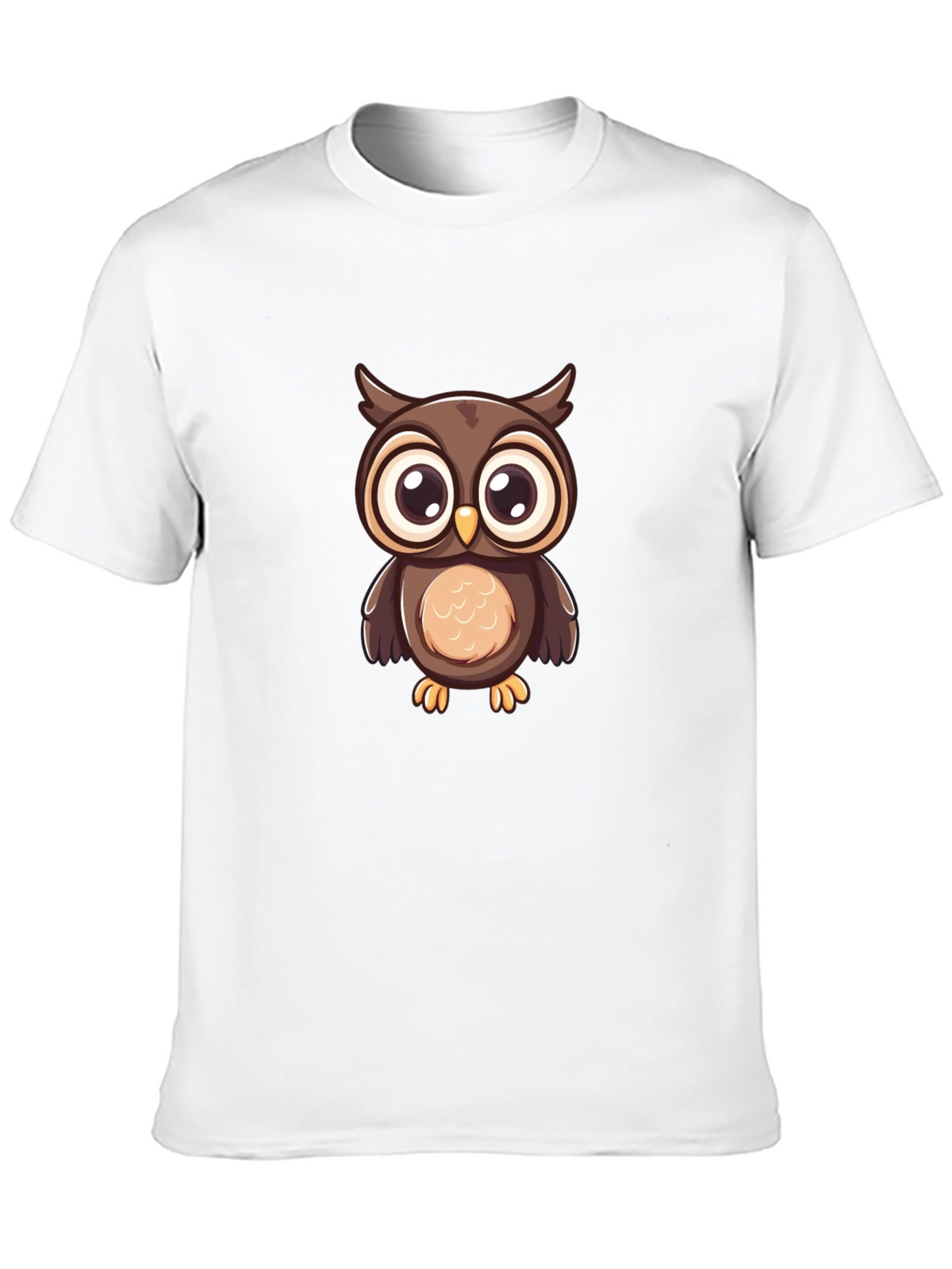 Owl Graphic Print Black T-Shirt
