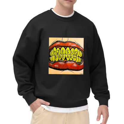 Jesus Freak Bold Grills Street Art Crewneck Sweatshirt