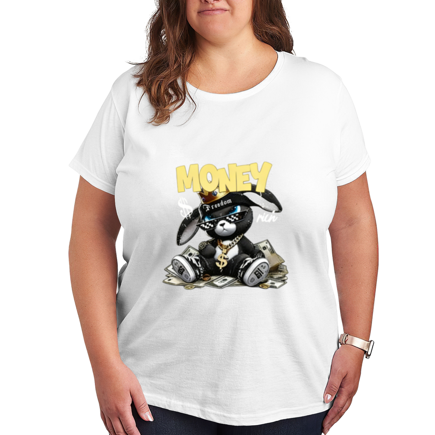 Rich Gangster Money Bunny Hip Hop Graphic Tee