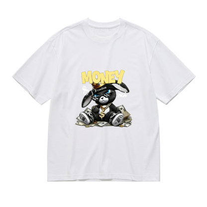 Rich Gangster Money Bunny Hip Hop Graphic Tee
