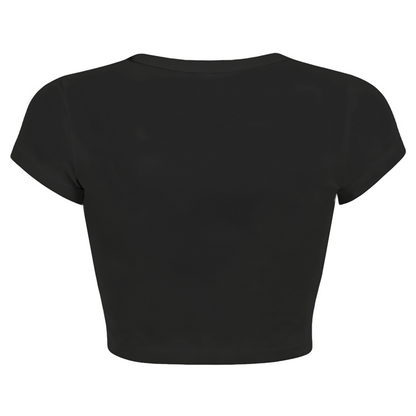 I Am Worthy Aesthetic Minimal Black Crop Tee ¨C Self Love Statement Top