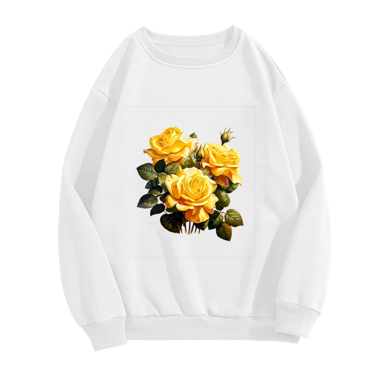 Gorgeous Bouquet Of Bright Yellow Roses Crewneck Sweatshirt