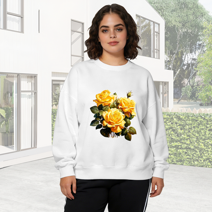 Gorgeous Bouquet Of Bright Yellow Roses Crewneck Sweatshirt