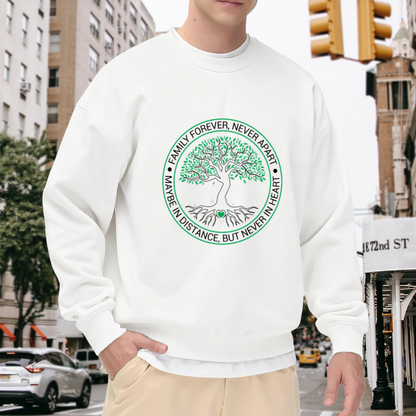 Family Forever Never Apart Family Tree Bond Crewneck Sweatshirt